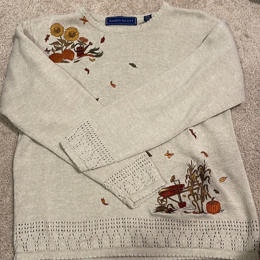 Karen scott sweater/shirt
